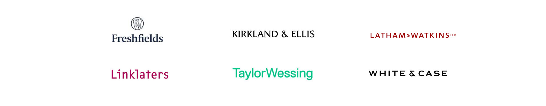 Logos Förderer: Covington, Freshfields, Kirkland & Ellis, Latham & Watkins LLP, Linklaters, Taylor Wessing, White & Case